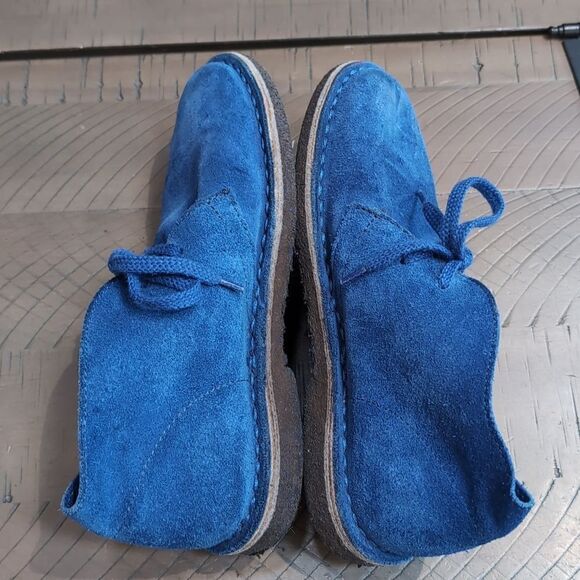 J CREW CREW CUTS UNISEX MACALISTER Blue Suede BOOTS SZ K2 - Picture 5 of 8